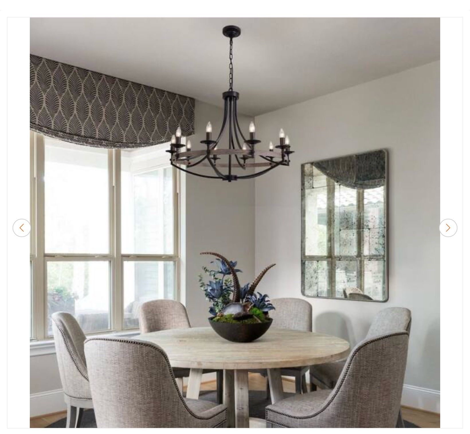 35 in. 10-Light Black Farmhouse Chandelier - photo 3