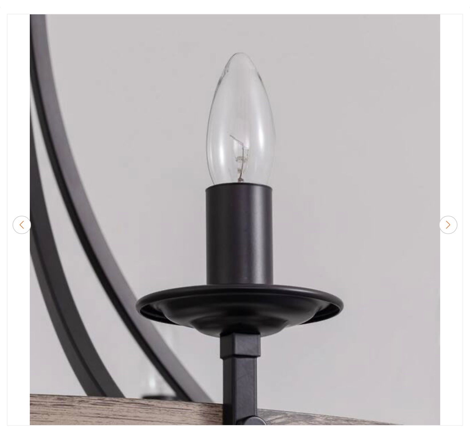 35 in. 10-Light Black Farmhouse Chandelier - photo 5