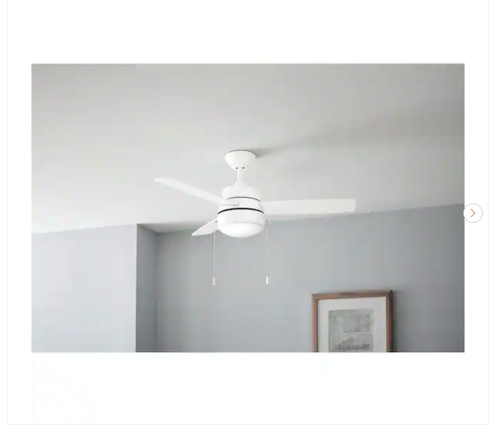 Hampton Bay Caprice 44" LED Ceiling Fan w/ Light Kit - New