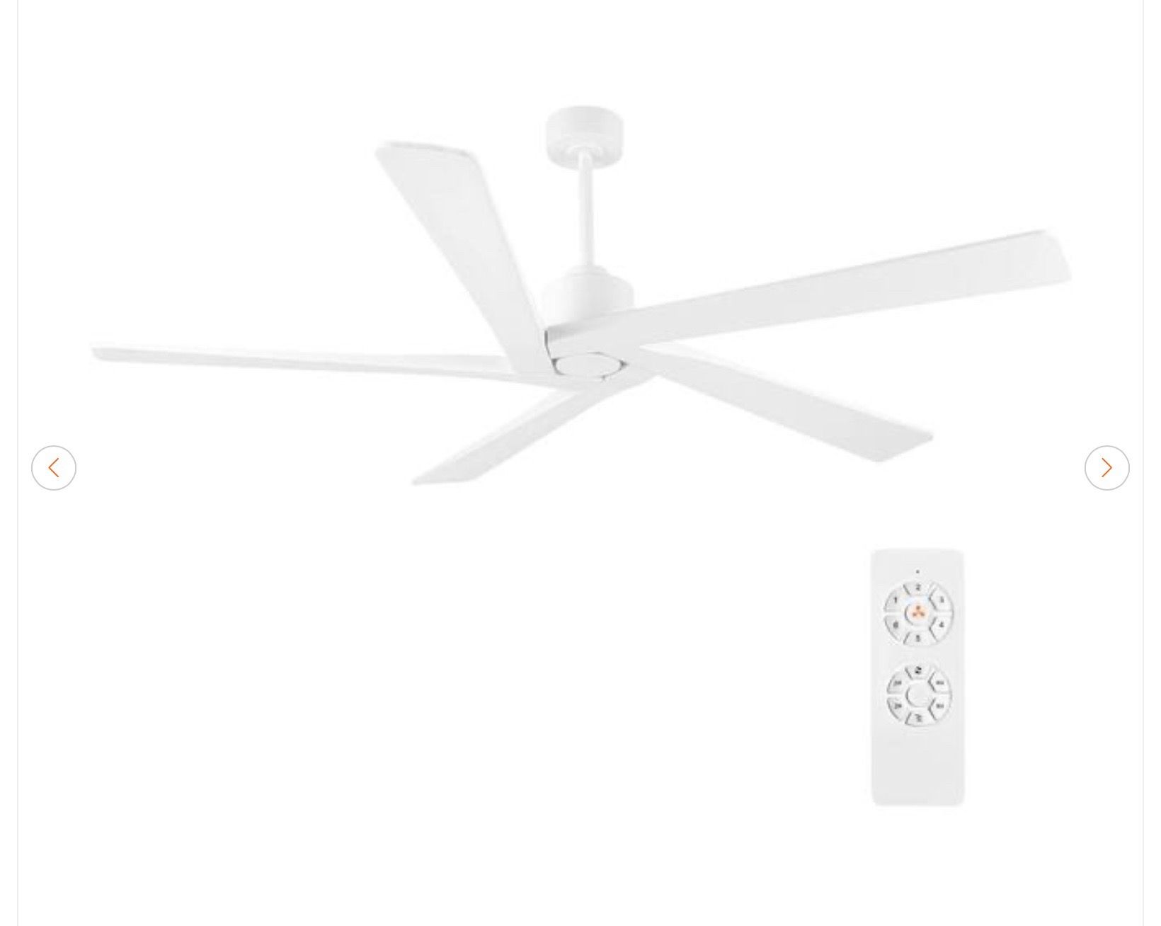 MLiAN 72 in. Indoor DC Ceiling Fan White - New - photo 3