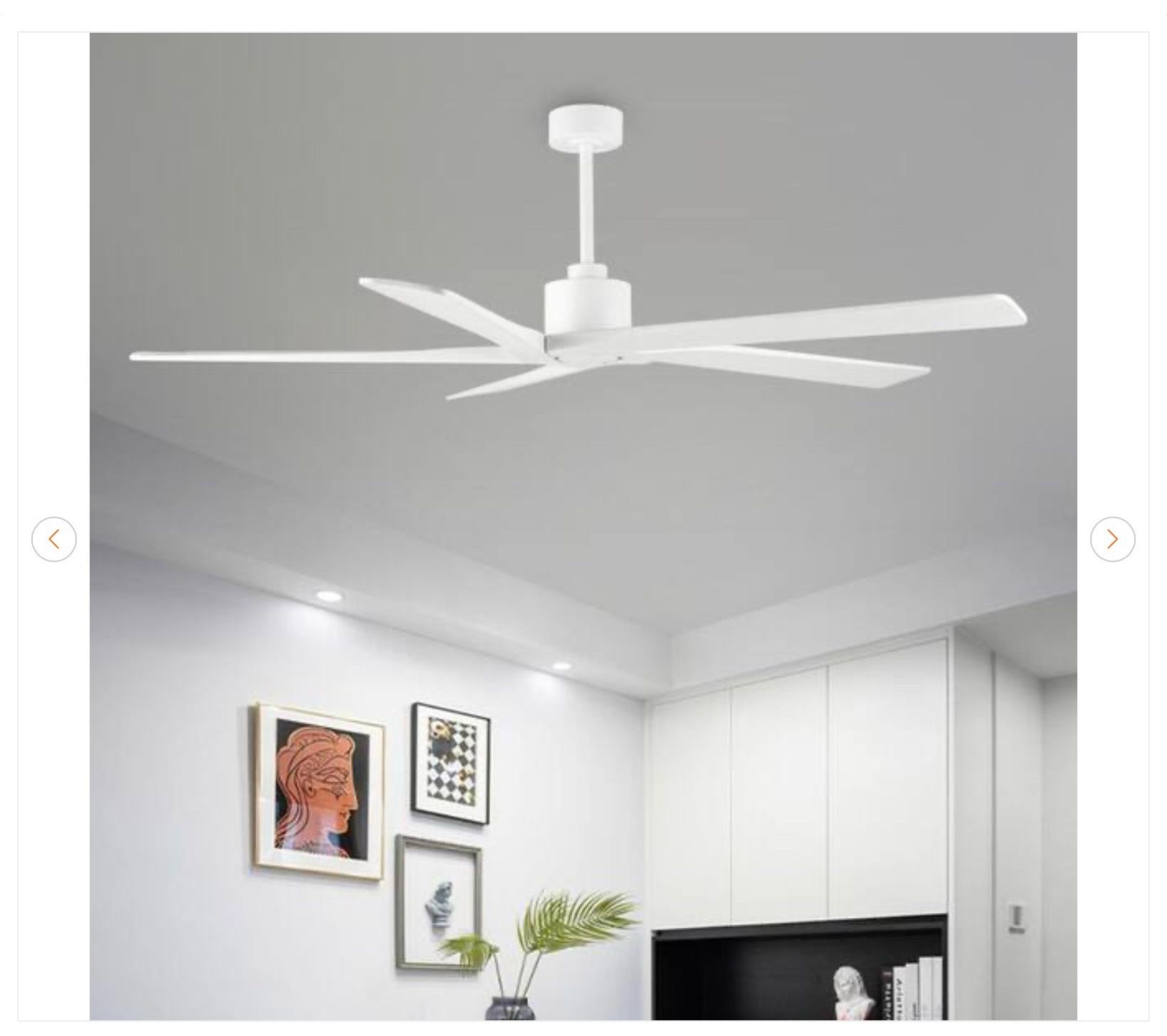 MLiAN 72 in. Indoor DC Ceiling Fan White - New - photo 4