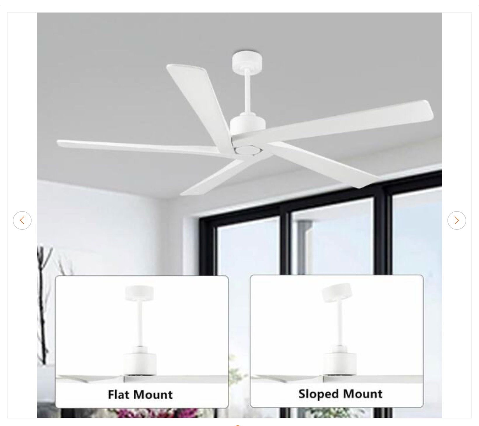 MLiAN 72 in. Indoor DC Ceiling Fan White - New - photo 5