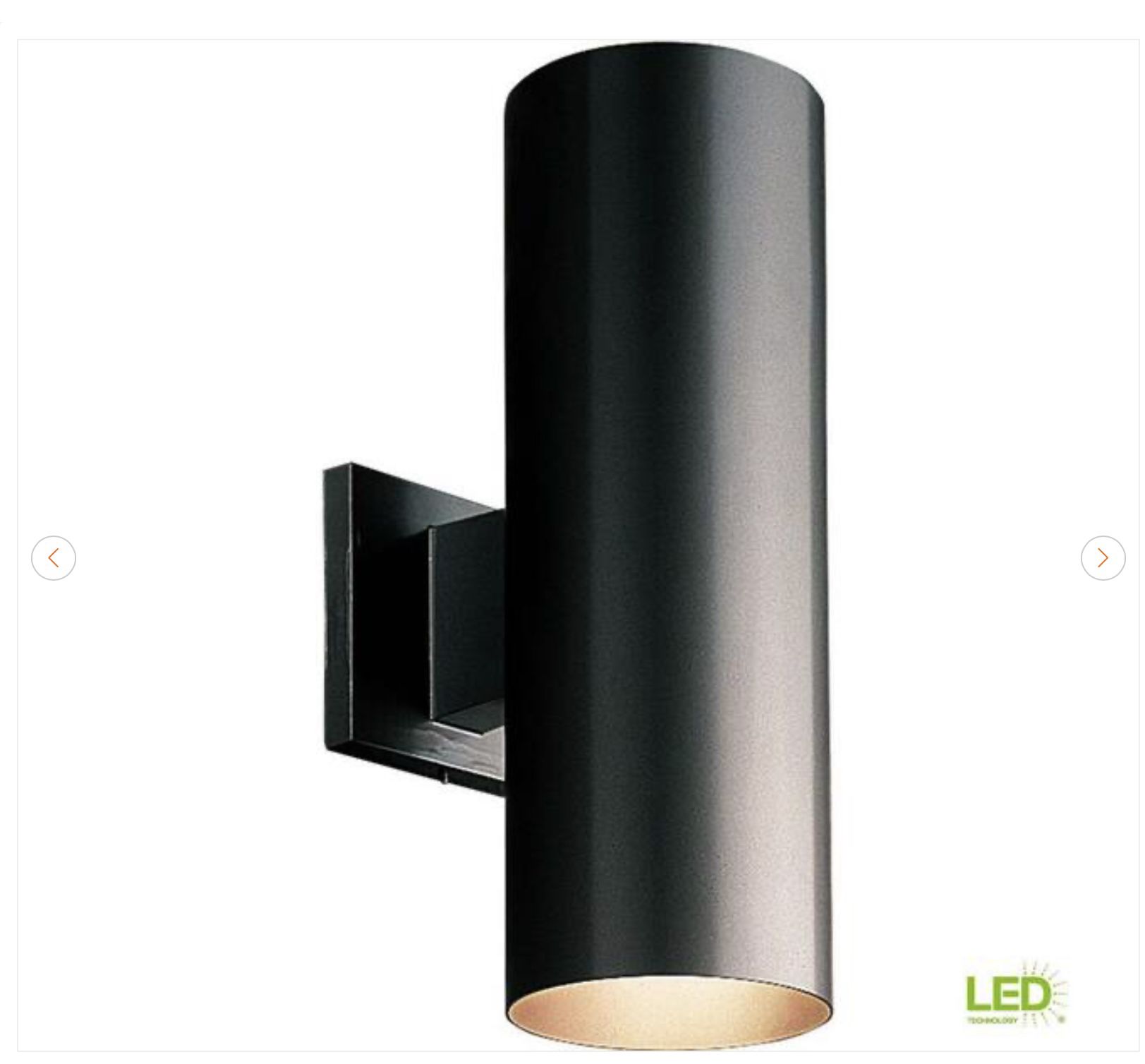 Progress Lighting Cylinder Collection 5" Up/Down LED Wall Light