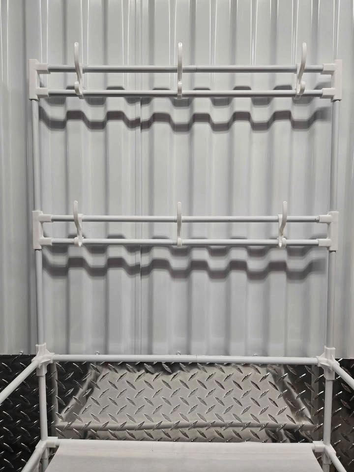 White 6-Tier Shoe Rack Storage Organizer w Hooks - photo 4