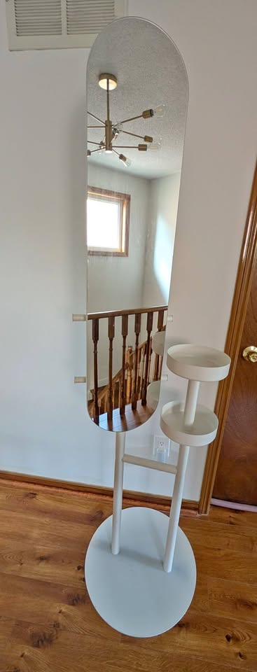 IKEA White Valet Stand Mirror