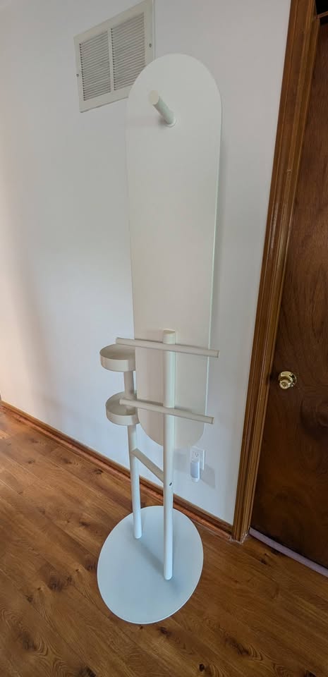 IKEA White Valet Stand Mirror - photo 2