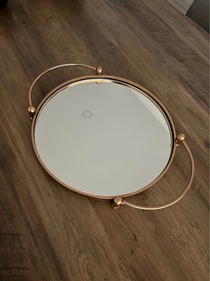 Mirror coffee table decor centerpiece