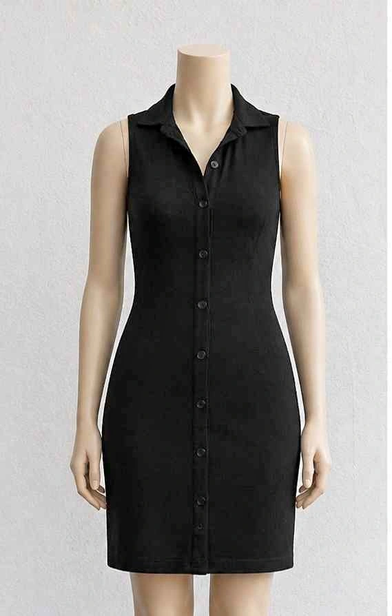 BLACK SLEEVELESS MINI DRESS (Forever 21)
