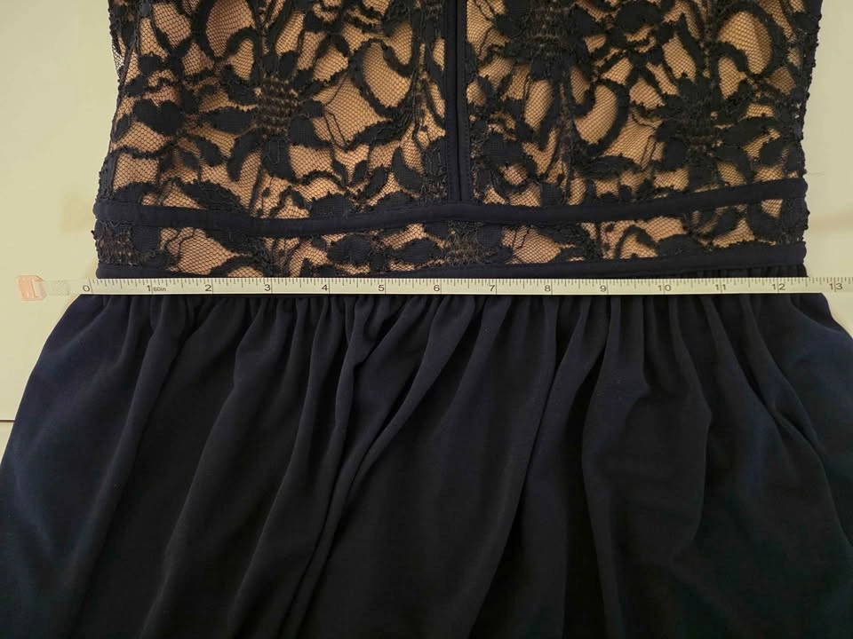 Navy LACE HALTER DRESS - photo 4