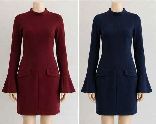 Long Sleeve Bell Sleeve Dresses - photo 2