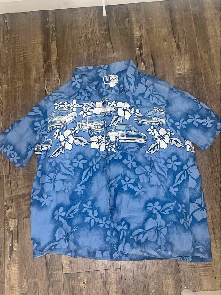 RJC Mustang Print Hawaiian Shirt 2XL