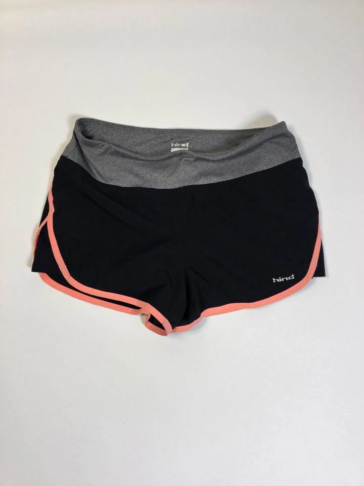 🌱Hind 2-in-1 Black Grey Peach Running Shorts Small