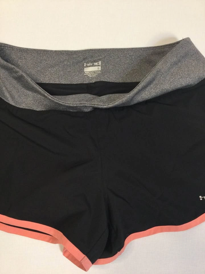 🌱Hind 2-in-1 Black Grey Peach Running Shorts Small - photo 2
