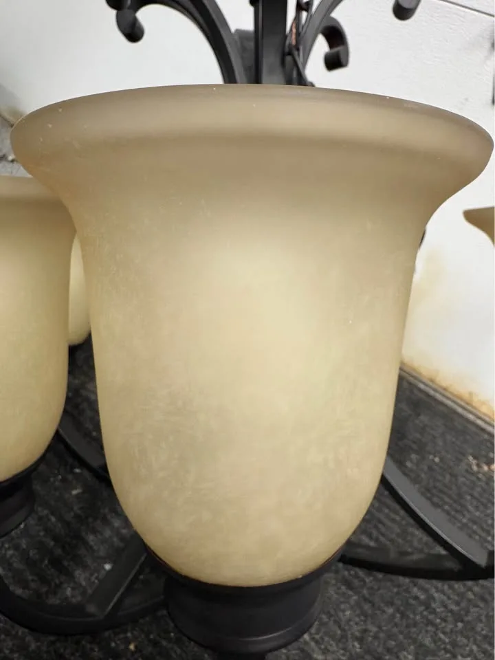 Chandelier – 6 Lights, Frosted Glass (OBO) image indicator(4)