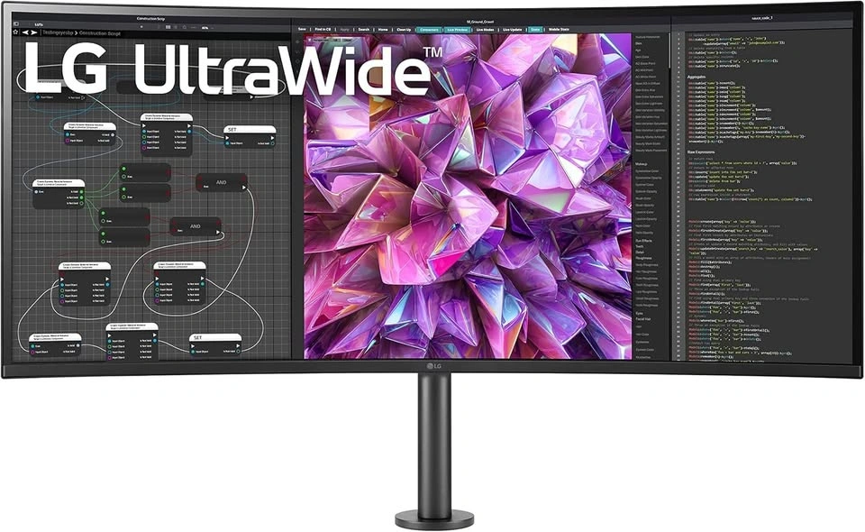 LG 38" UltraWide Curved Monitor (38WQ88C-W) - Ergo Stand, USB-C - photo 2