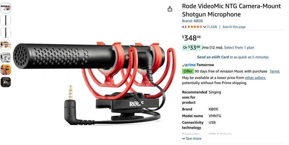 Rode VideoMic NTG Shotgun Microphone - photo 3
