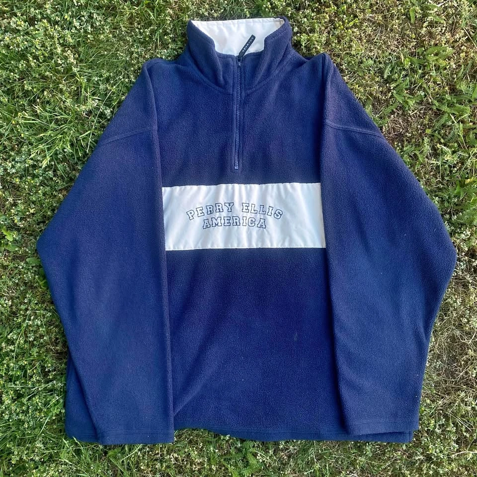Perry Ellis Quarter Zip Jacket - Size XL