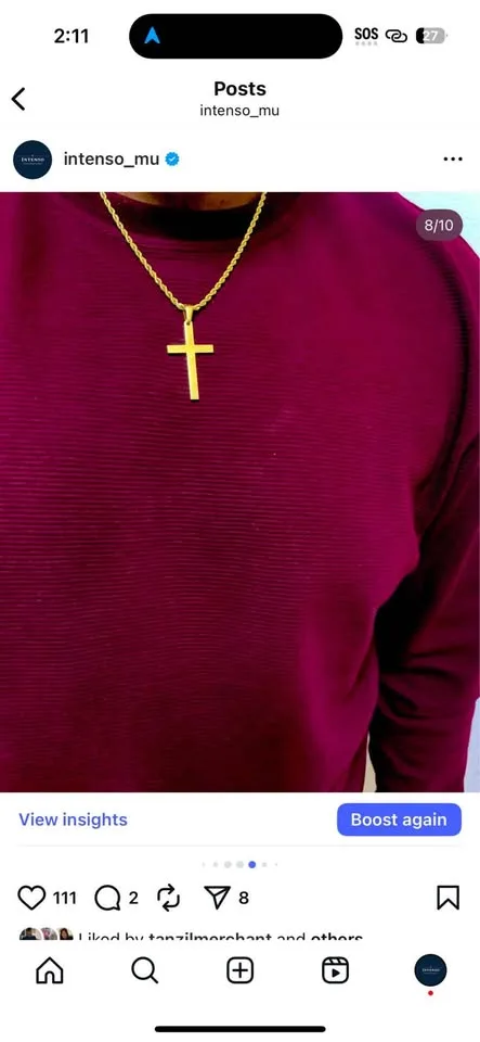 Coated in Pure 18 K Gold Jewelry, Chain + Pendant image indicator(2)