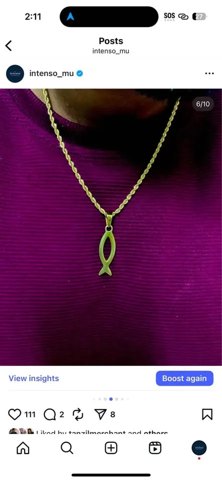 Coated in Pure 18 K Gold Jewelry, Chain + Pendant image indicator(3)