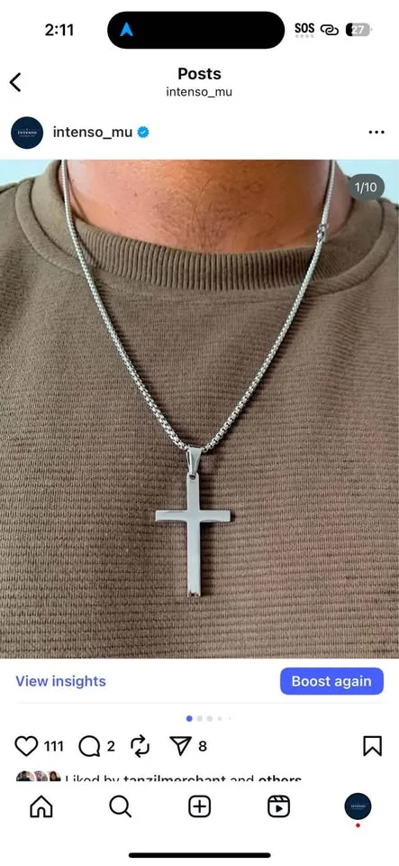 Coated in Pure 18 K Gold Jewelry, Chain + Pendant image indicator(4)