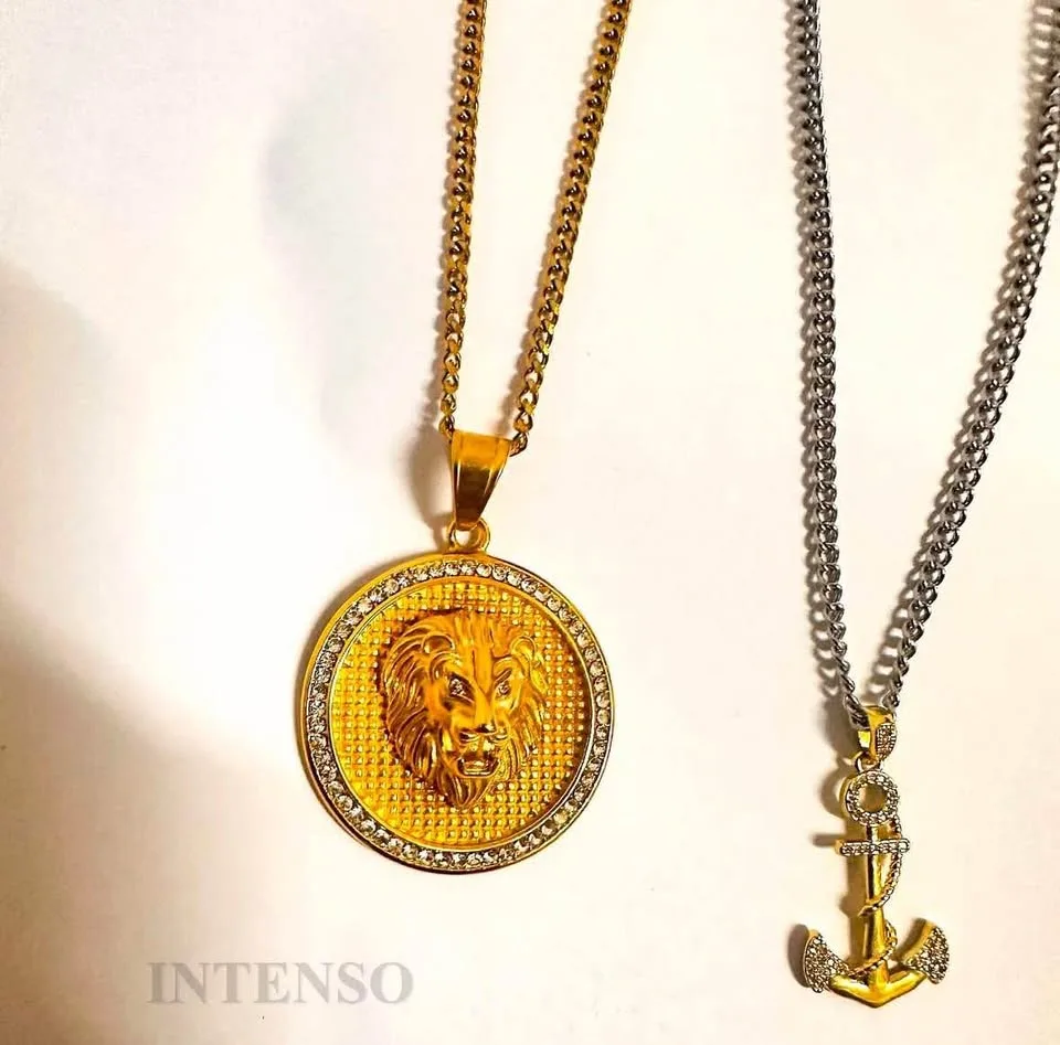 Coated in Pure 18 K Gold Jewelry, Chain + Pendant image indicator(8)
