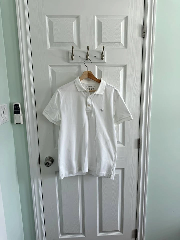 Hollister Men’s Classic Polo - White - Size Medium