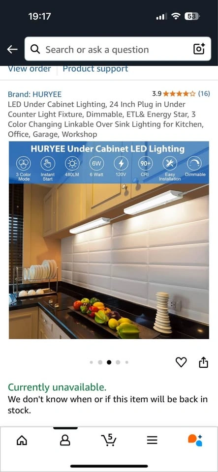 LED Under Cabinet Lighting – 24” Plug-In, Dimmable, 3-Color Opti - photo 3