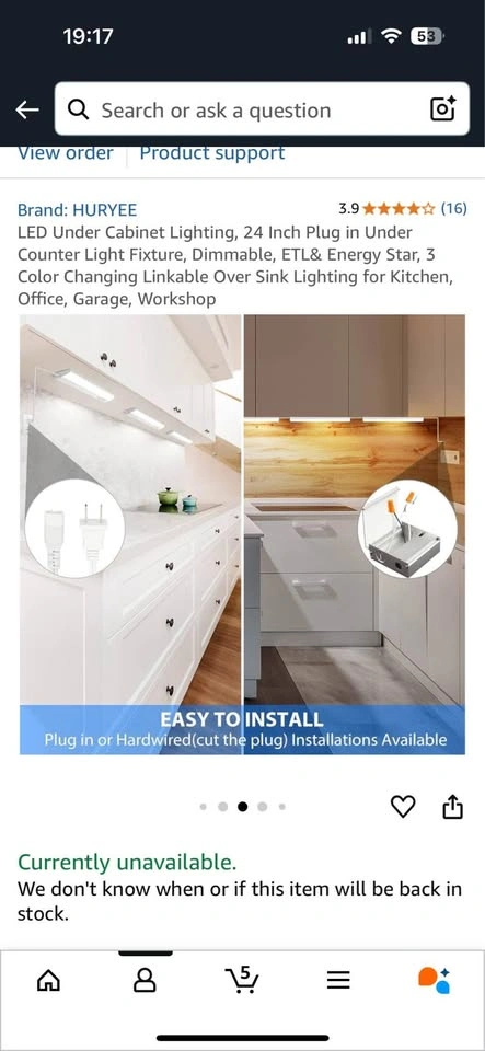 LED Under Cabinet Lighting – 24” Plug-In, Dimmable, 3-Color Opti - photo 4