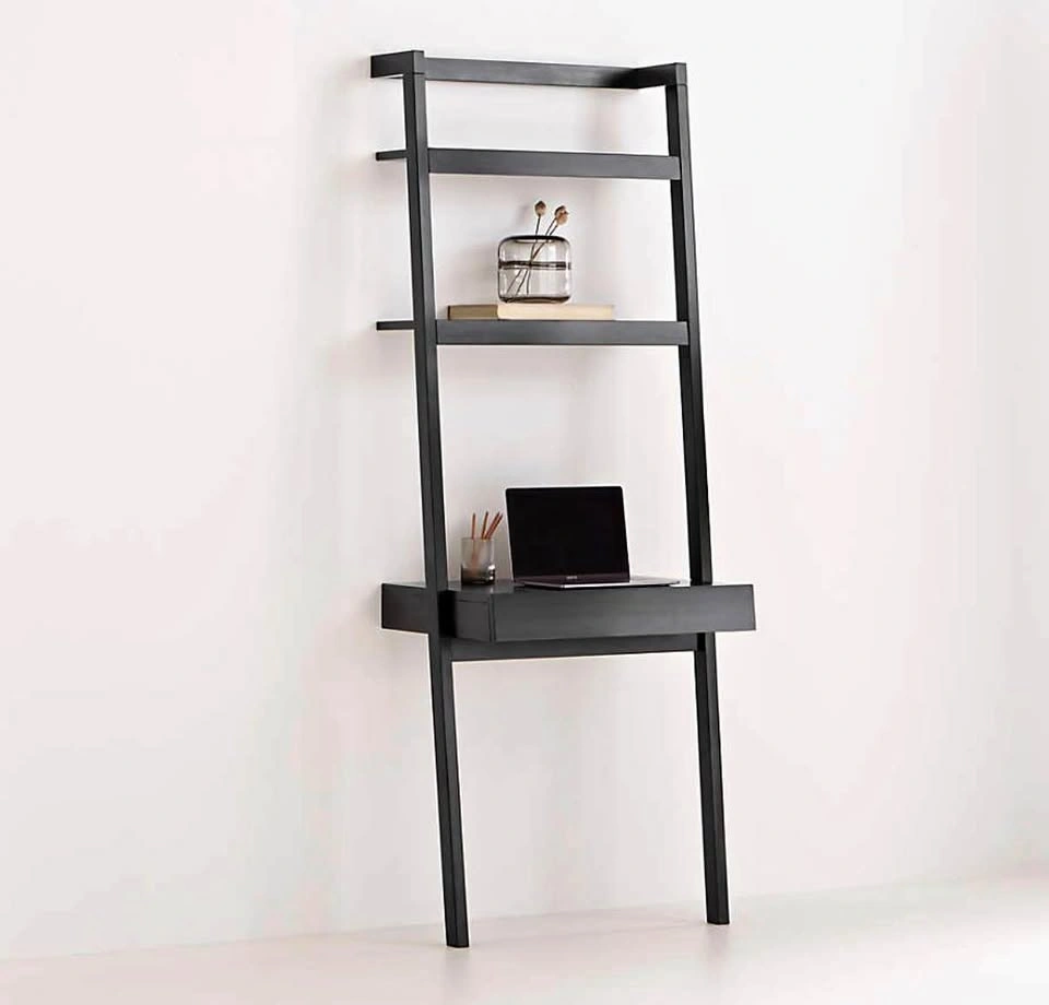 Crate & Barrel Sawyer Black Leaning Ladder Desk