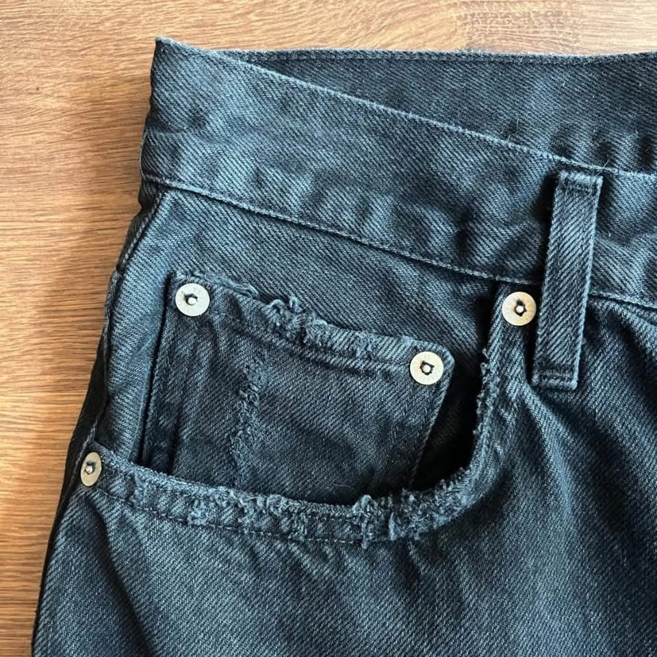 AGOLDE Black Bermuda Denim Shorts - Y2K 90s Vibes - photo 3
