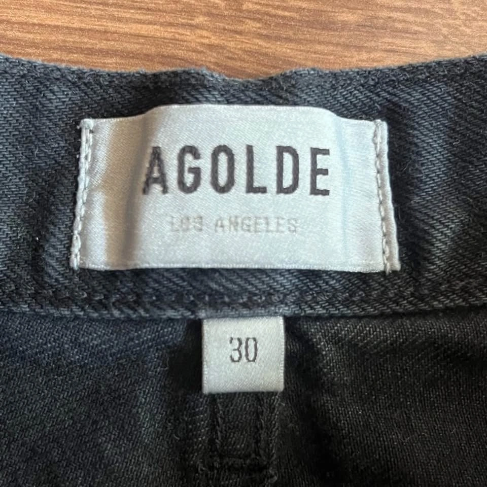 AGOLDE Black Bermuda Denim Shorts - Y2K 90s Vibes - photo 5
