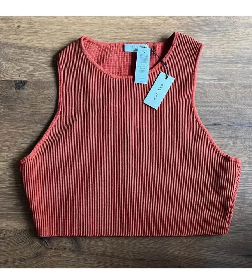NWT Babaton SCULPT KNIT RACER CROPPED TANK - photo 2