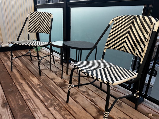 Patio Chair Set with Side Tables - Moving Sale