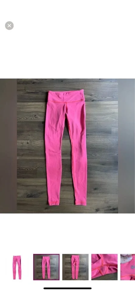 💖 Lululemon Neon Hot Pink Yoga Leggings – Size 2 💖 - photo 2