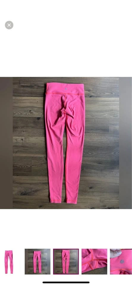 💖 Lululemon Neon Hot Pink Yoga Leggings – Size 2 💖 - photo 3