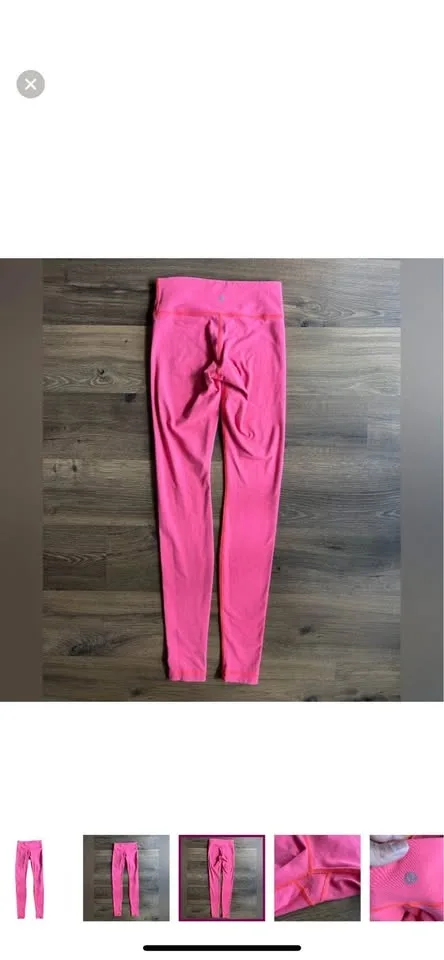 💖 Lululemon Neon Hot Pink Yoga Leggings – Size 2 💖 - photo 3