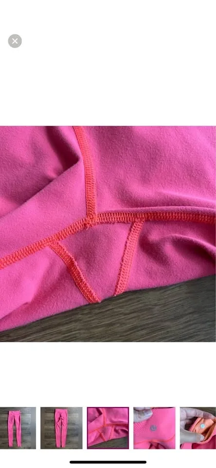 💖 Lululemon Neon Hot Pink Yoga Leggings – Size 2 💖 - photo 4
