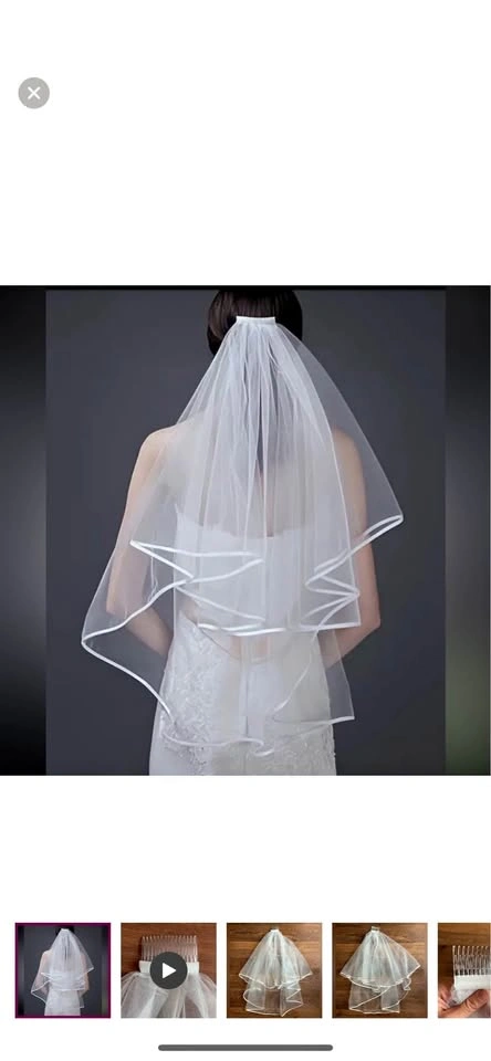 NWT Elegant Double-Layer Bridal Veil - Vintage Fairycore