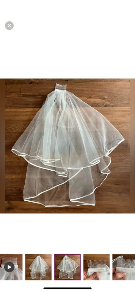 NWT Elegant Double-Layer Bridal Veil - Vintage Fairycore - photo 3