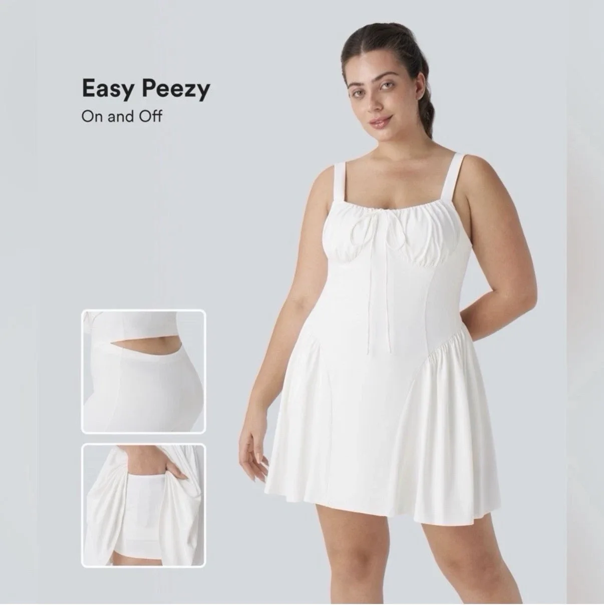 HALARA "Play It My Way" Classic White Skort Dress 🤍 NWT Size 3XL - photo 2