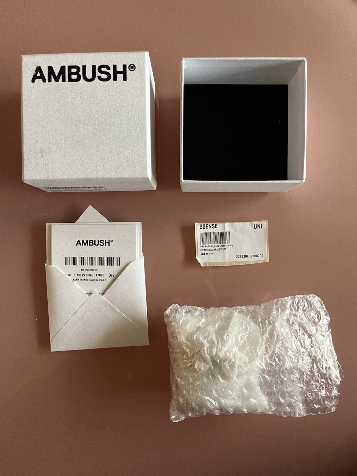 AMBUSH Safety Pin Rose Charm Earring | Single - photo 5