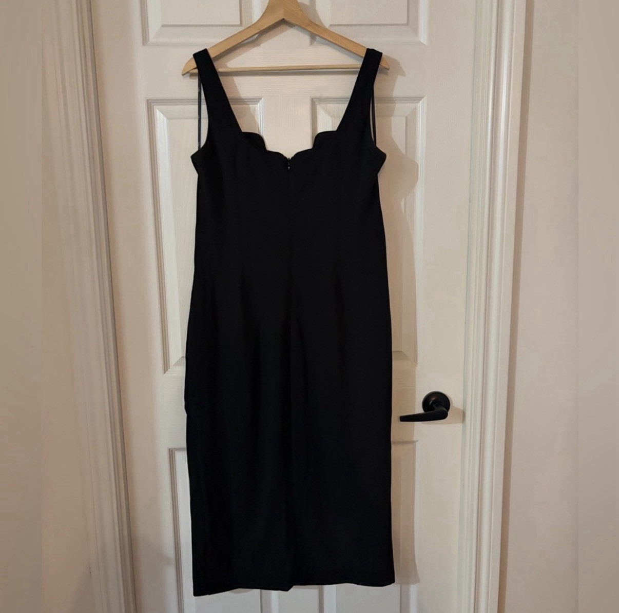 Lulus "Fabulous Desires" Black Scalloped Bodycon Midi Dress | XL - photo 5