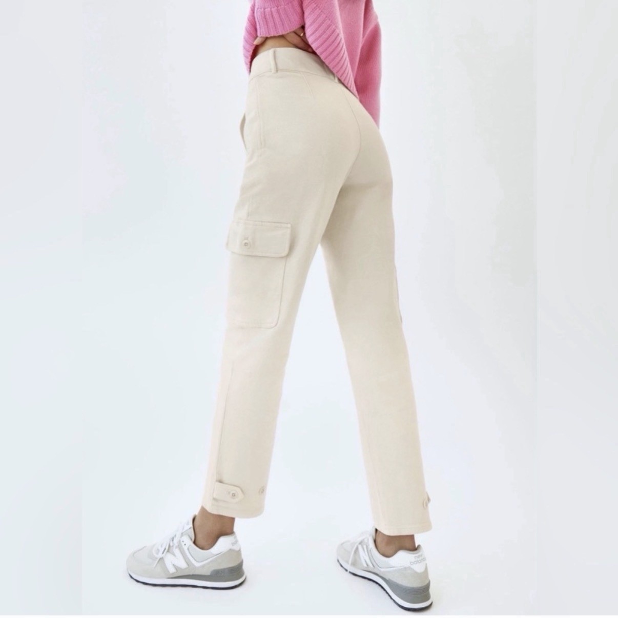 Aritzia Wilfred Free Modern Cargo High Rise Pant Gd Birch Cream