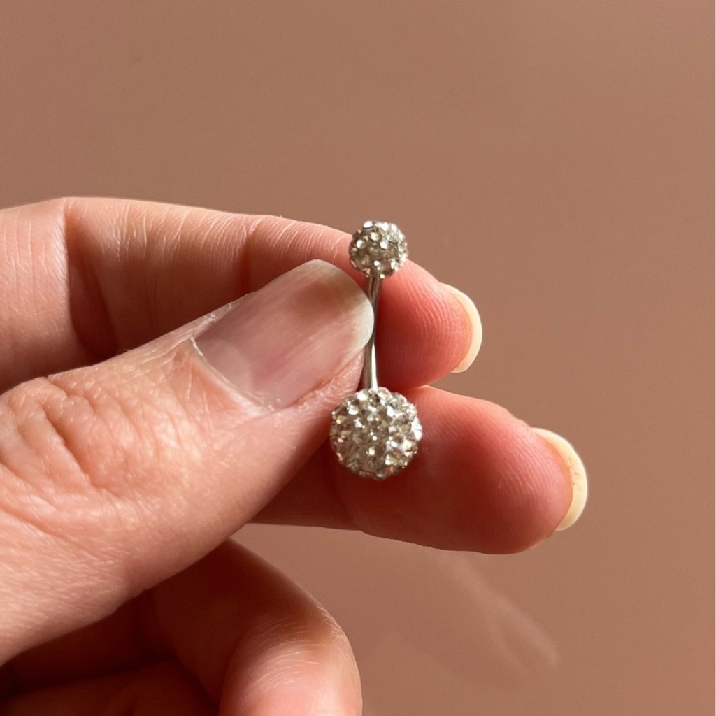 NWT 14G 316L Stainless Steel Belly Button Ring - photo 2