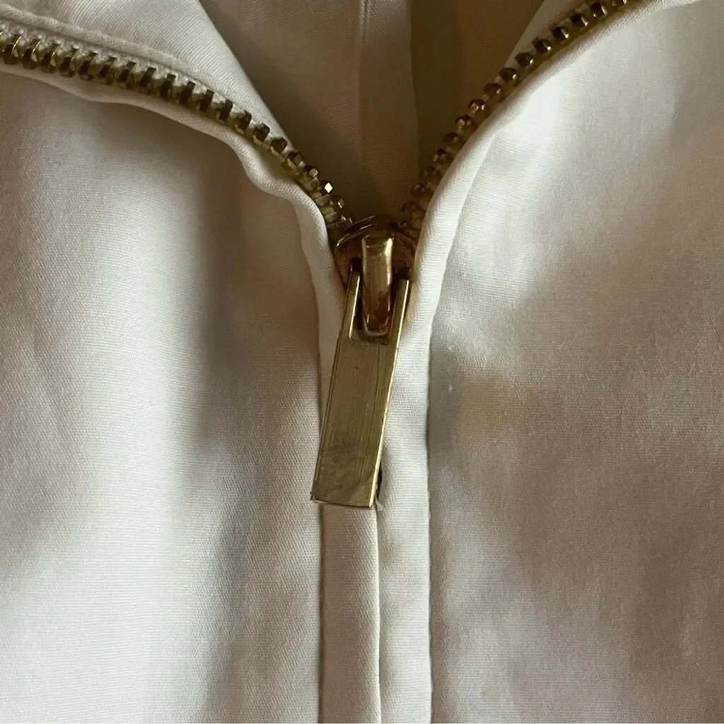 Jones New York White Stretch Zip-Up Jacket - Gold Hardware - Siz - photo 4