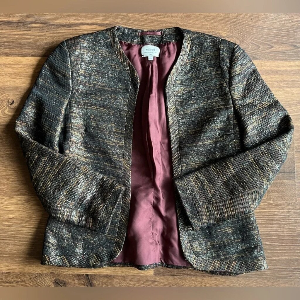 Wilfred Metallic Open Blazer - Fabric Made in Italy - photo 3