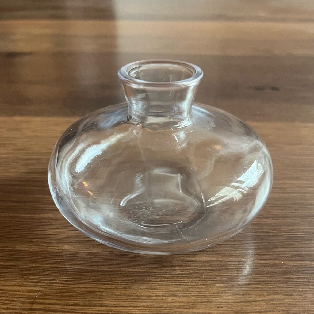 Clear Glass Bud Unique Vase