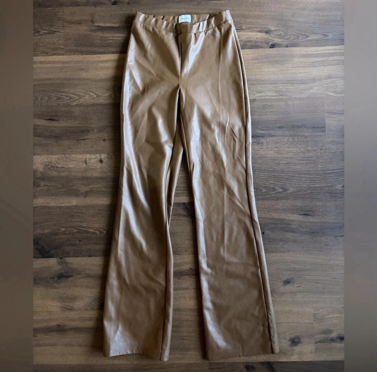 Aritzia Wilfred Free Flora Vegan Leather Bootcut Pants | Size S - photo 3