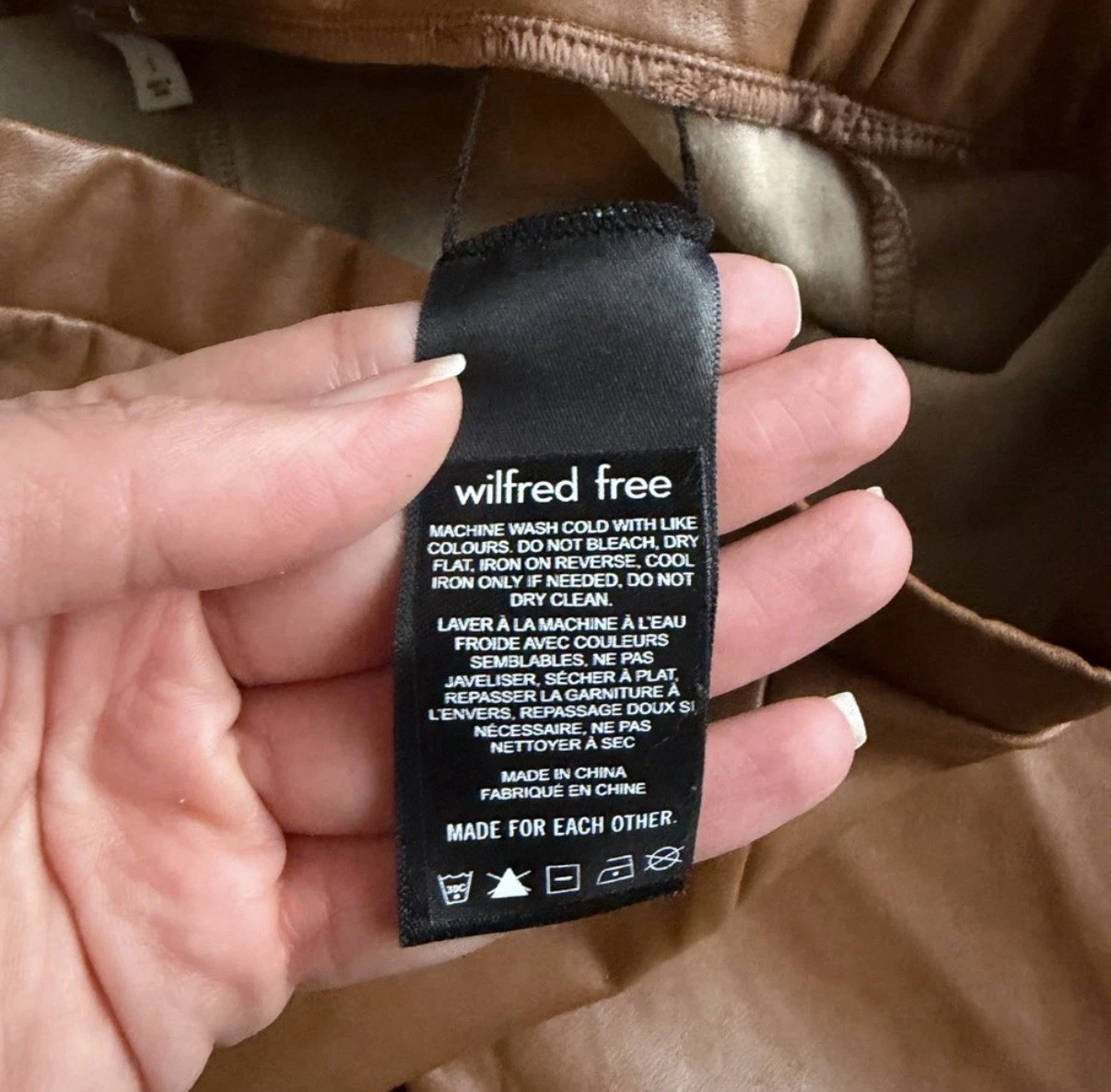 Aritzia Wilfred Free Flora Vegan Leather Bootcut Pants | Size S - photo 5