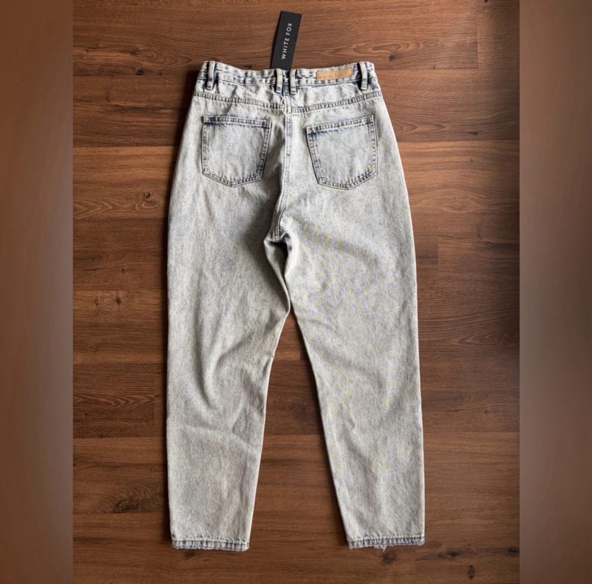 White Fox Like Duh! Boyfriend Jeans - Blue Denim, Size L - photo 3